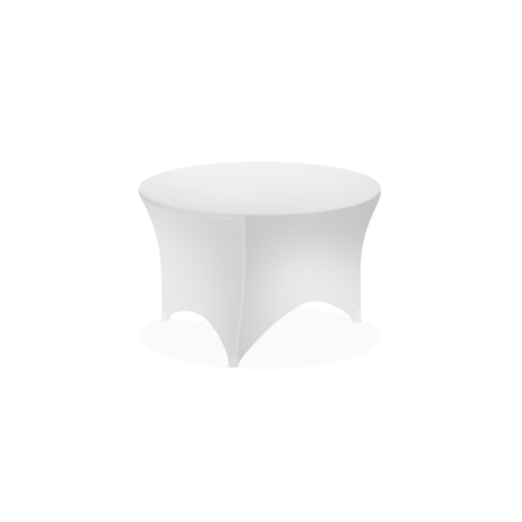 White Round Spandex Tablecloth