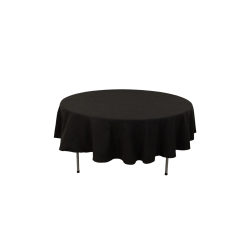 Black Round Draped Linen