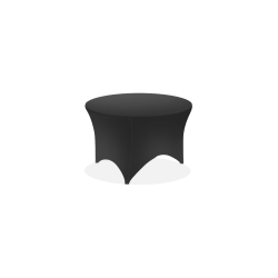 Black Round Spandex Tablecloth