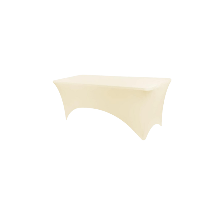 Cream Rectangle Spandex Tablecloth